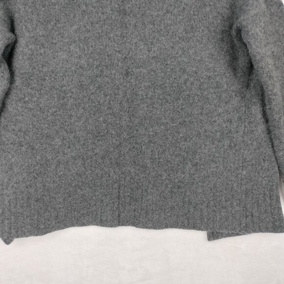 Vertical Designs Cashmere Cardigan Sweater Women M Gray Knit Open Front Luxury - Picture 12 of 13